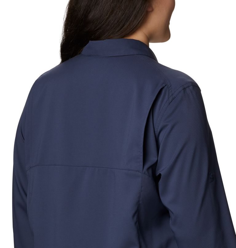 Women's Columbia Silver Ridge Lite Long Sleeve Shirts Navy | Plus Size CA-O3864